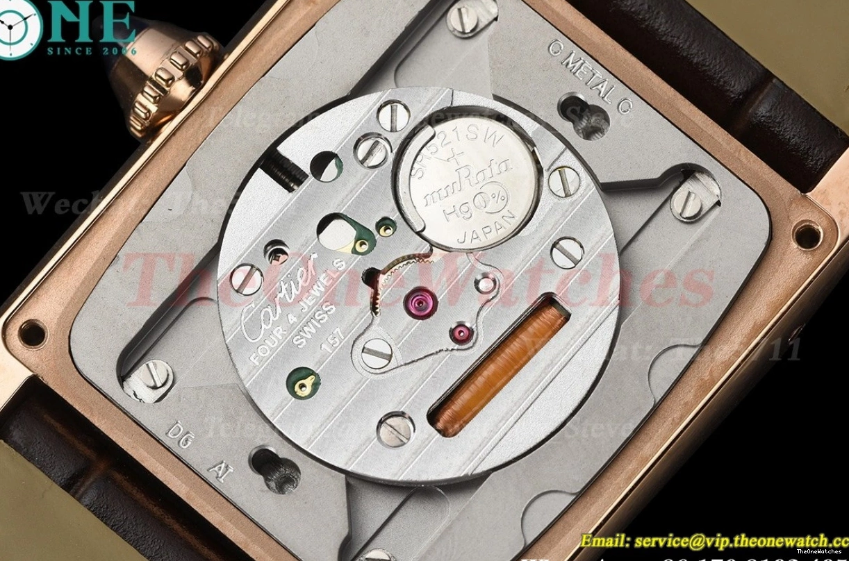 Tank White Brown Quartz Dial RG LE 25.5mm F1F Louis 0418